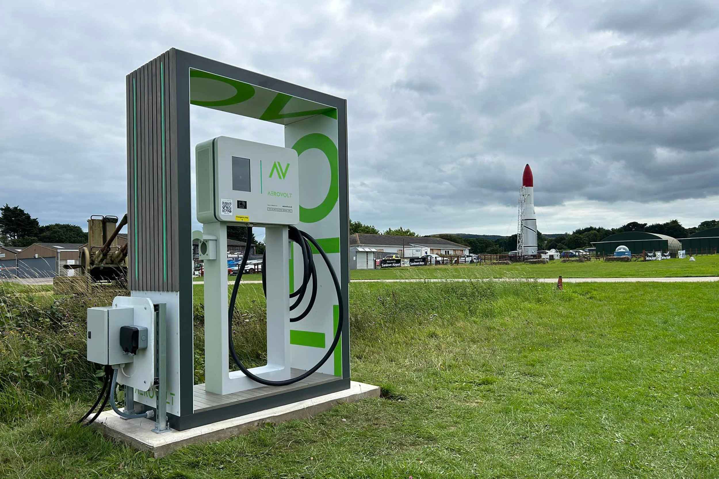 AeroVolt charging point at Sandown Airfield